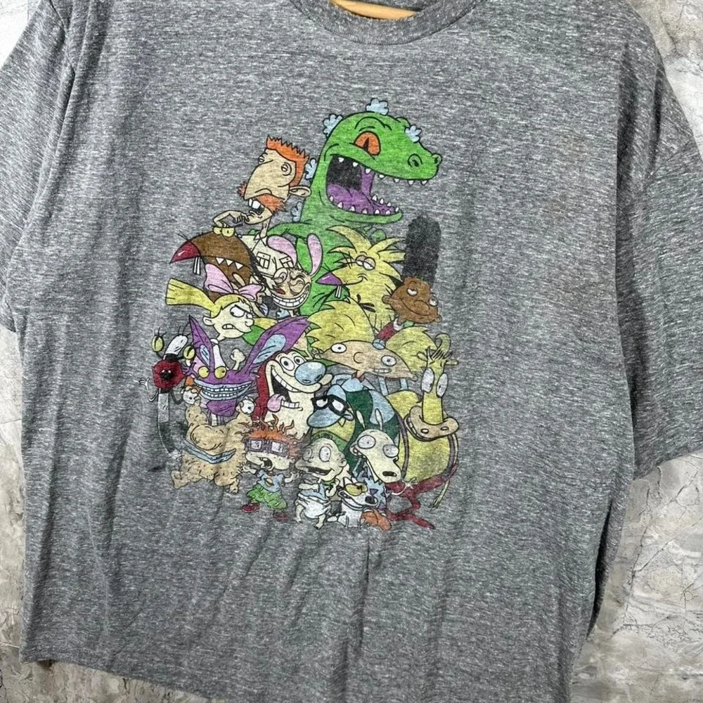 Rugrats XL Gray T-shirt TV Show Cartoon Movie 90's Chuckie Angelica Tommy Susie - Picture 2 of 7